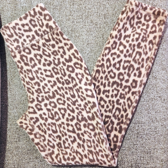 Joe Fresh Fleece Leggings Leopard / Cheetah Print Womens Small - Picture 1 of 10